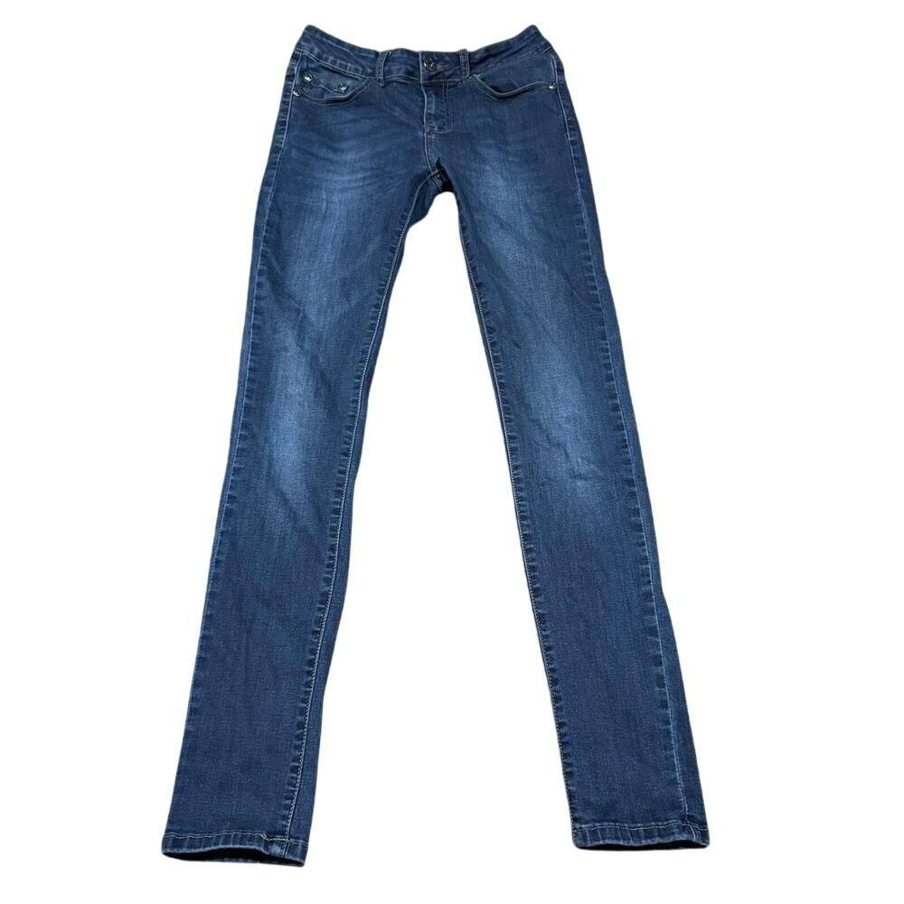 MAO Many Awesome Opportunities Blue Denim Skinny Jeans Women Size 3/4 Dark Wash‎
